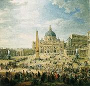 wolfgang amadeus mozart the square in front of st peter s basilica in rome France oil painting artist